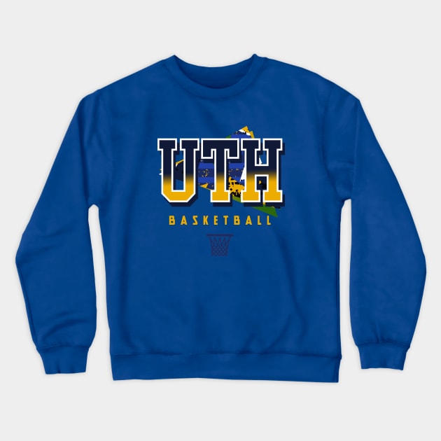 Utah Basketball Retro Crewneck Sweatshirt by funandgames